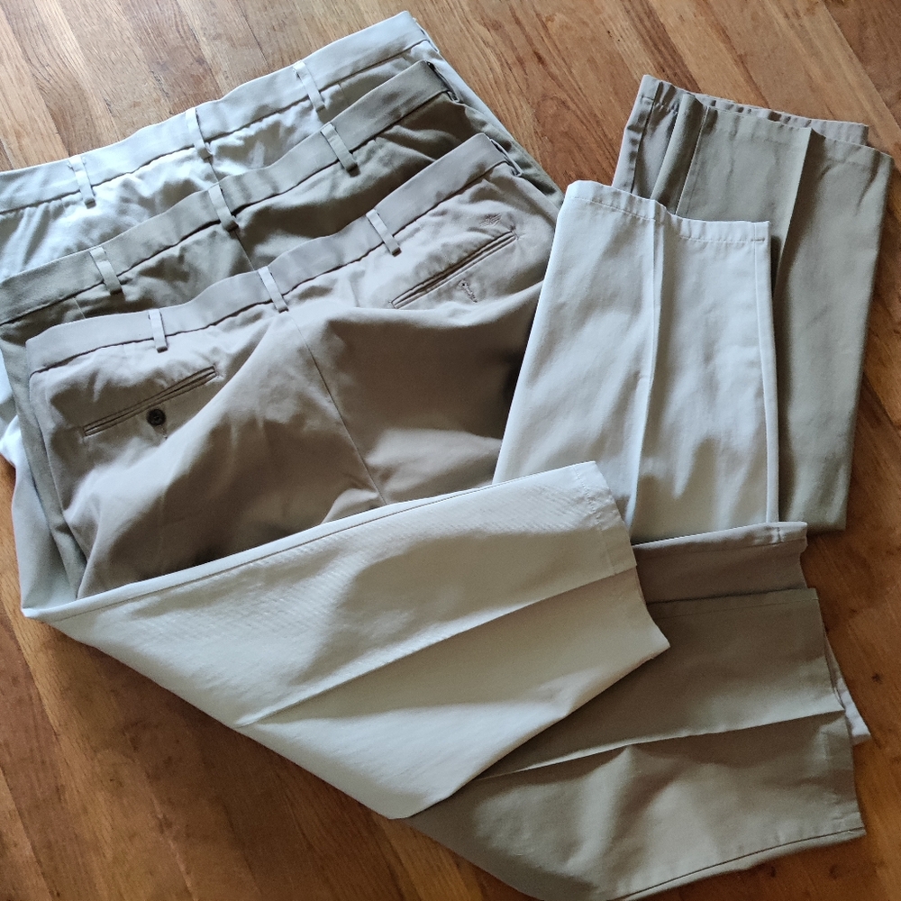 Lot of 3 Dockers Men's Classic Khaki Pants 42/30 and 40/29